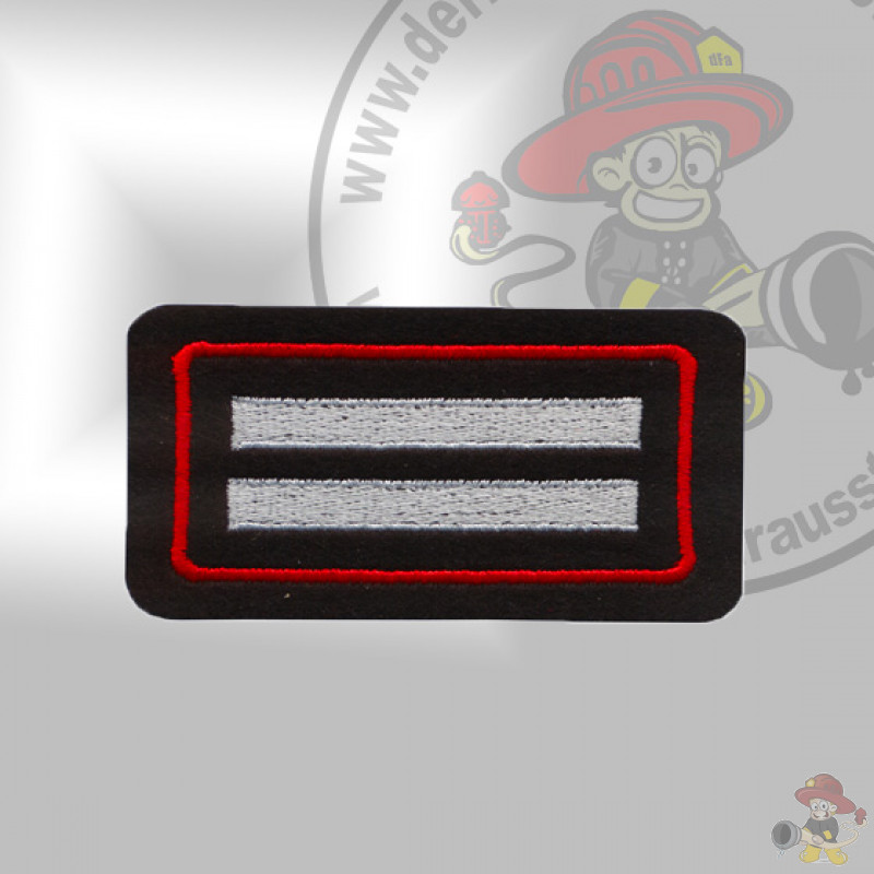 mit Helm Auflage  2# Feuerwehr: Saarland Kragenspiegel Oberbrandmeister 